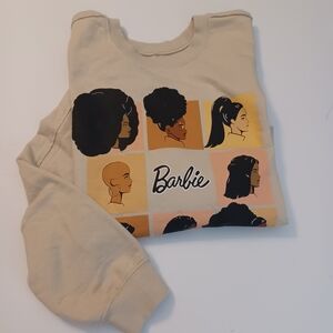 Barbie Cropped Crew Neck Sweatshirt Sz XL